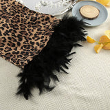 The Muse | Long Leopard 2 in 1 Satin Feather Robe